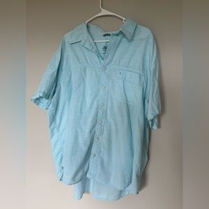 Izod saltwater men’s button down short sleeve top - size 2xl
